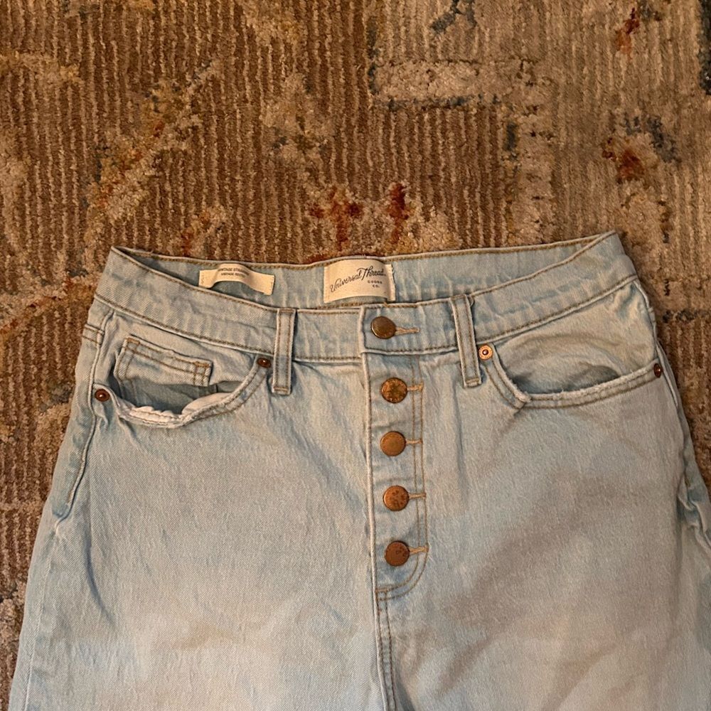 Universal Thread High Rise Distressed Light Denim Jeans - Picture 2 of 5